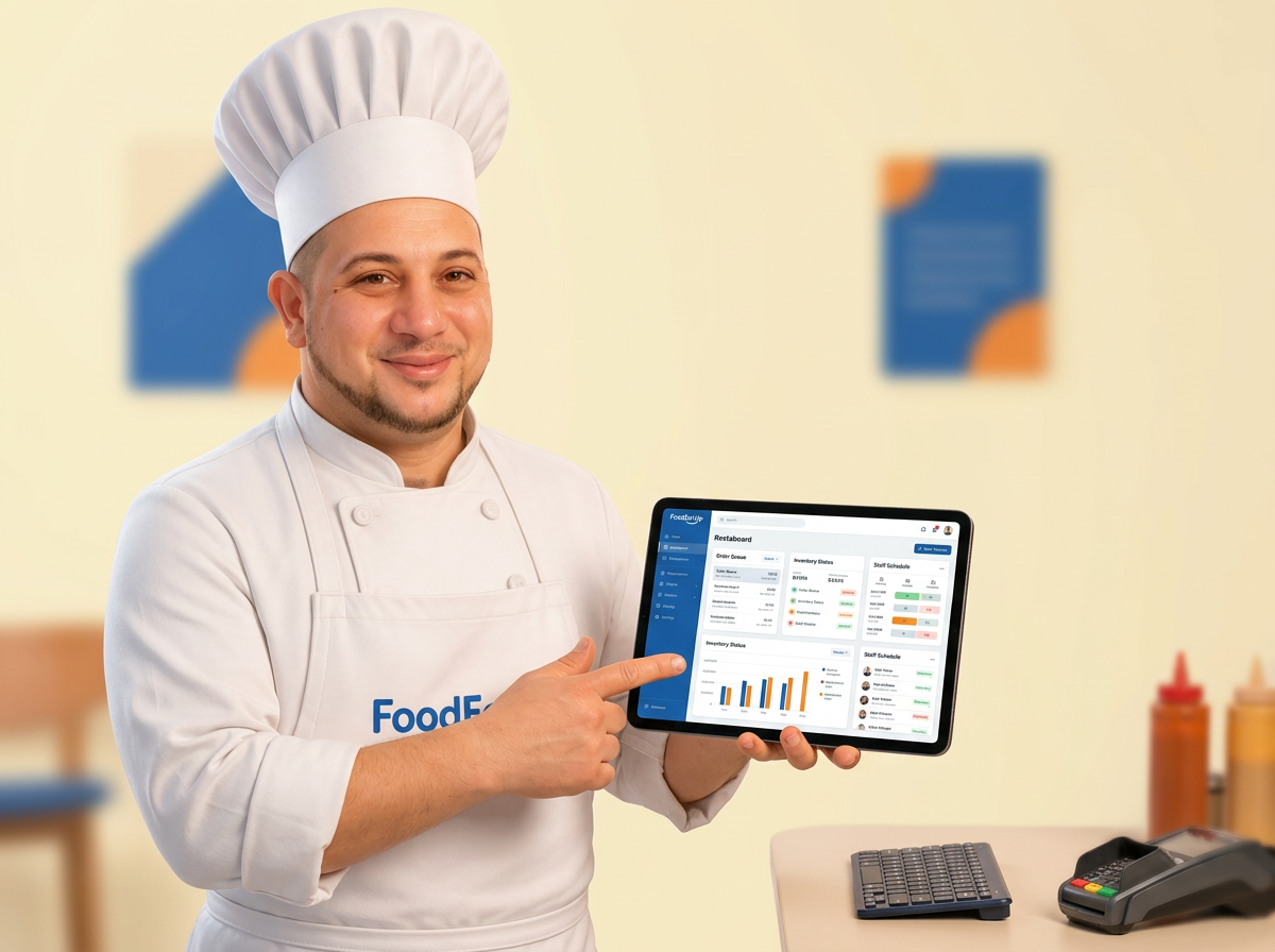 Le chef FoodEatUp devant les tutoriels vidéo de l'Academy