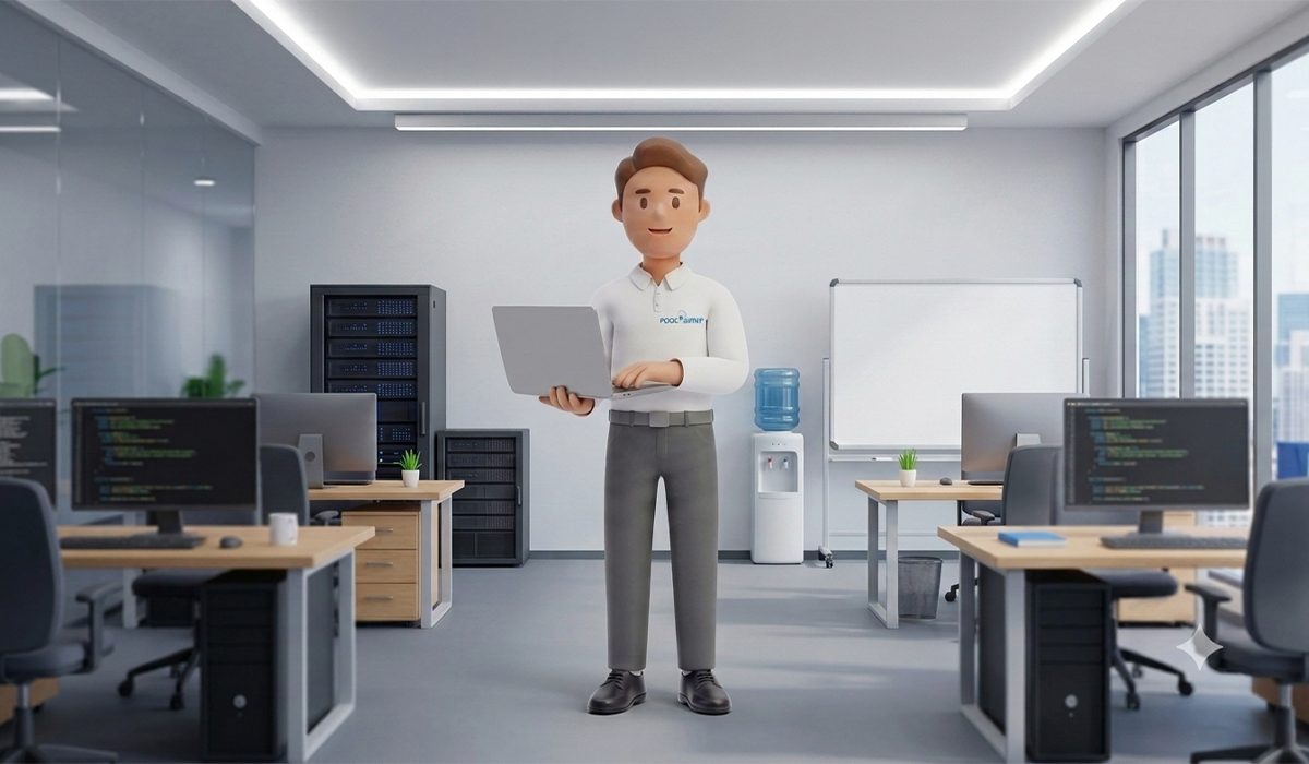 Copilote FoodEatUp : agent IA piloté depuis un ordinateur portable dans un bureau