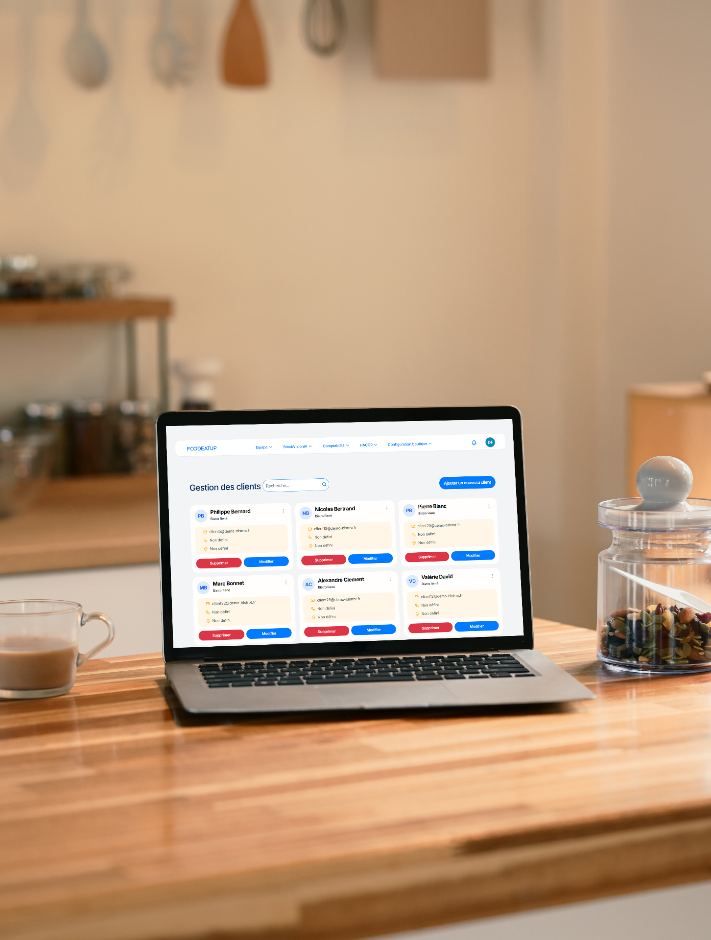 Tableau de bord et analyses FoodEatUp