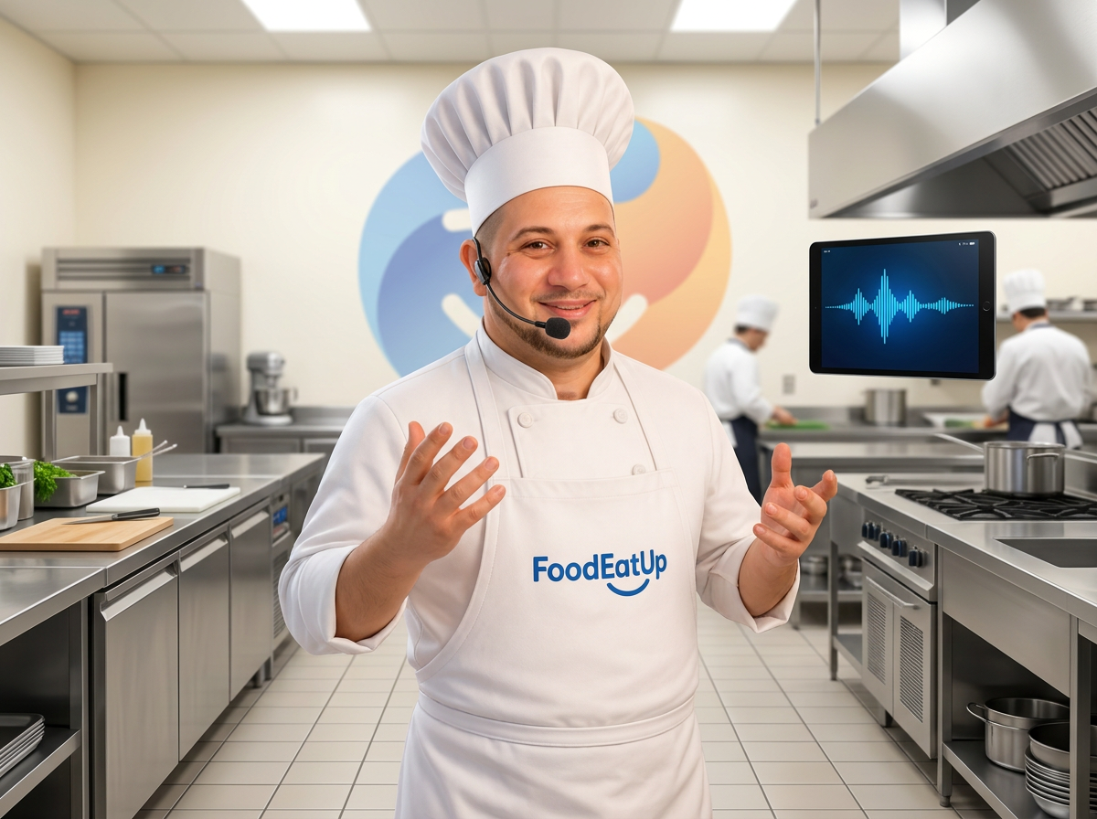 Le chef FoodEatUp dictant ses relevés à Jarvis