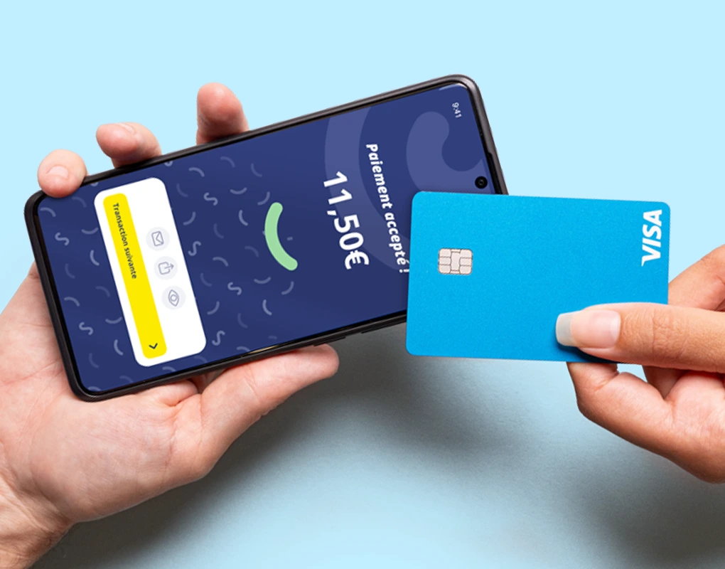 Paiement par carte sur un terminal Smile&Pay, montant déjà affiché