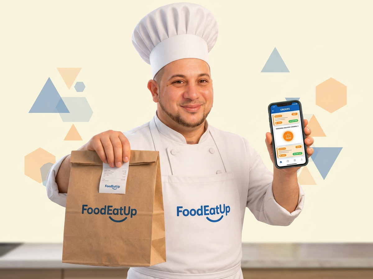 Le chef FoodEatUp connectant ses plateformes de livraison