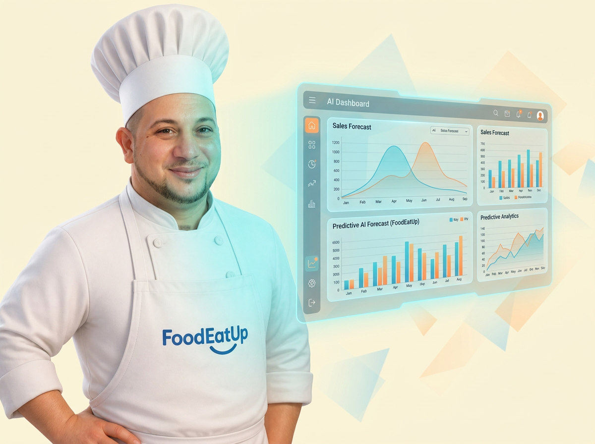 Le chef FoodEatUp discutant avec PrédiBot sur WhatsApp