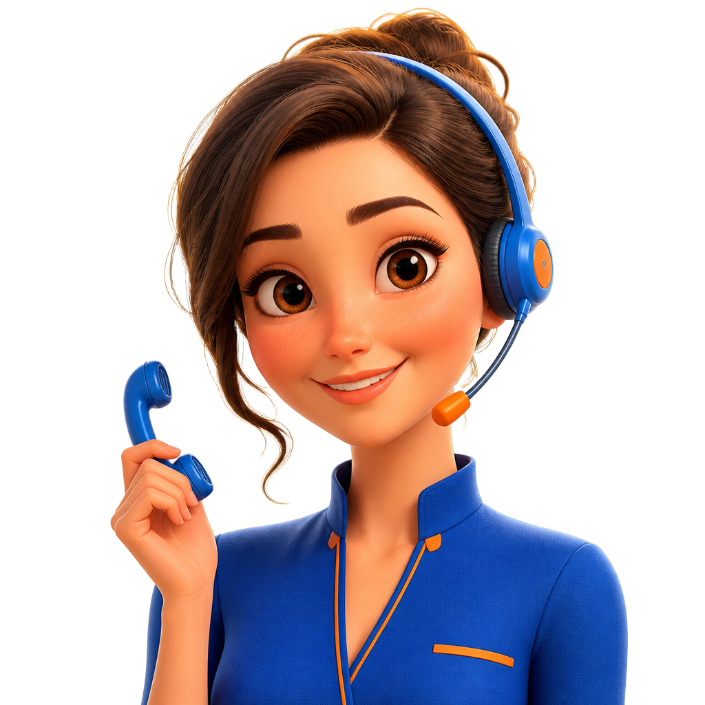 Portrait 3D de Caroline, agent IA FoodEatUp